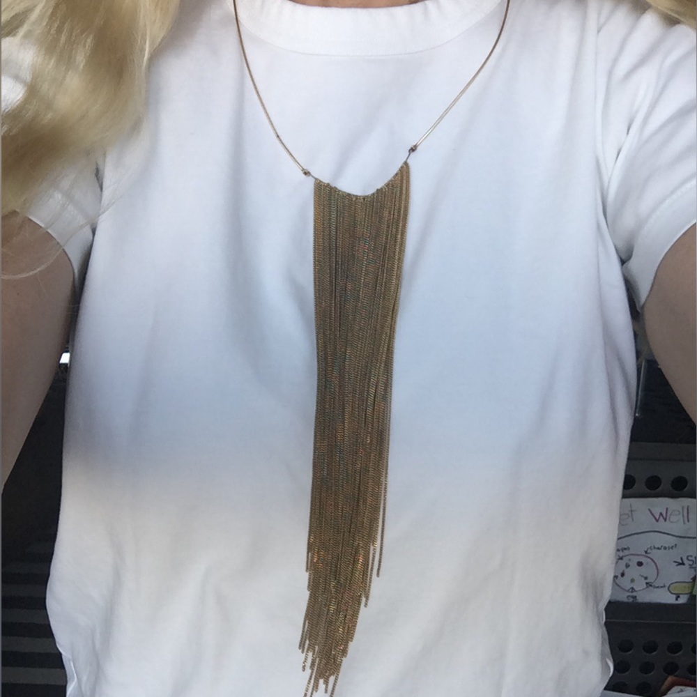 Maison Martin Margiela Necklace gold metal fringe necklace